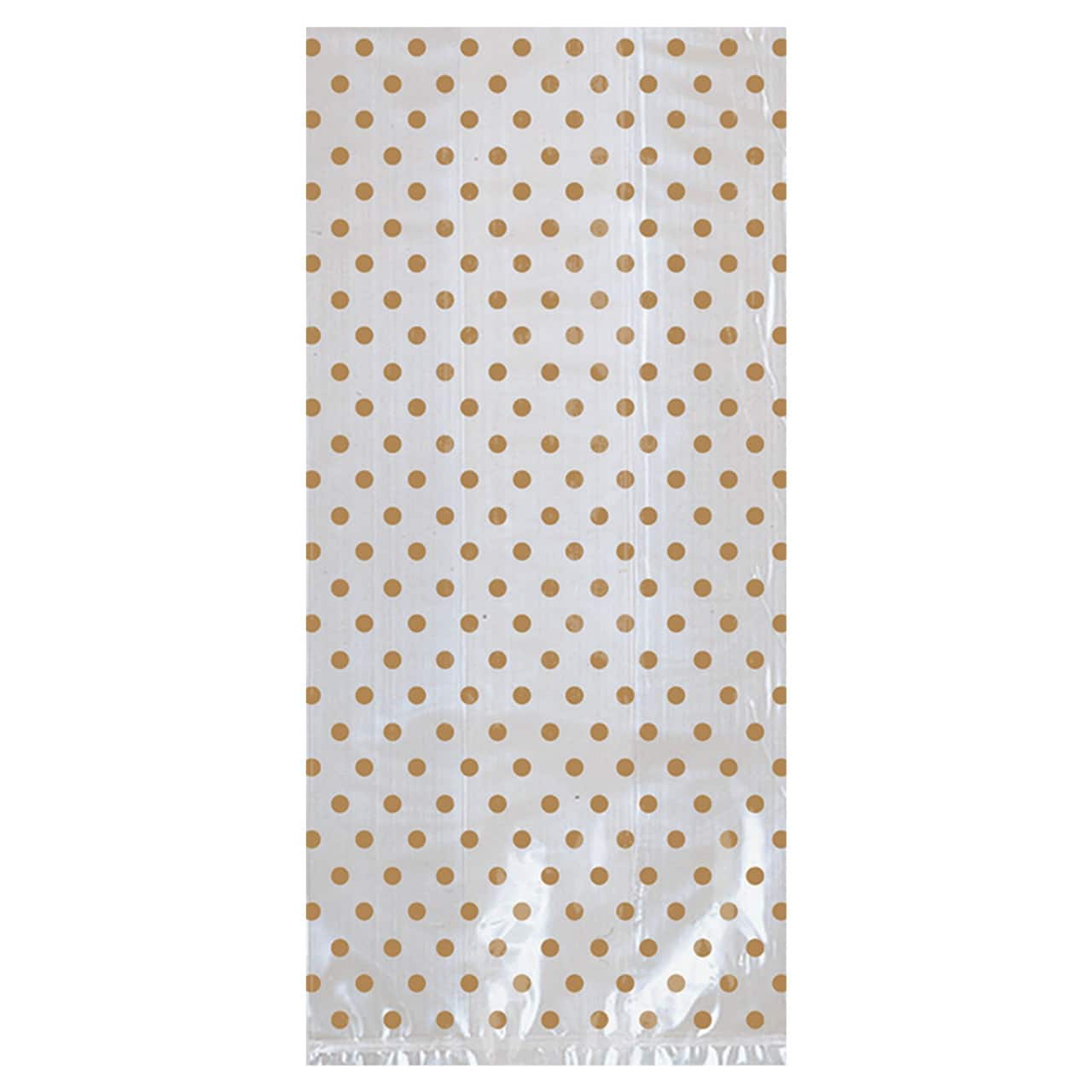8.25&#x22; Gold Cello Treat Bags with Bows, 24ct.